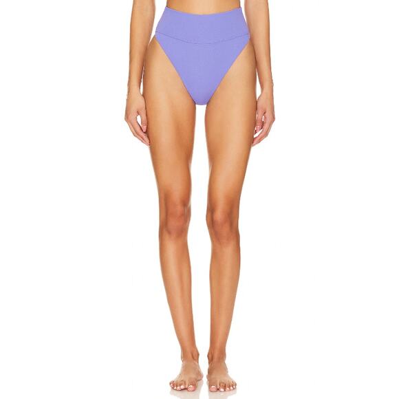 Beach Riot Other - BEACH RIOT Women's Highway Bikini Bottom Large Purple Periwinkle Waffle NWT